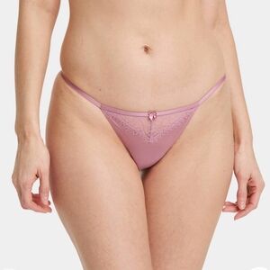 Auden Lace String Thong Panties In Mauve